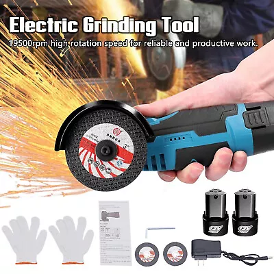 12V Cordless Mini Angle Grinder Brushless Cut Off Hand Polishing Grinding Tool • $37.98