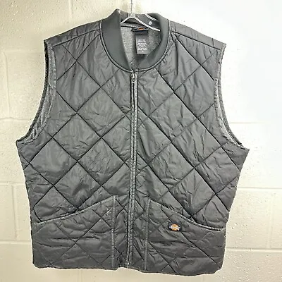 Dickies Men's Diamond Quilted Nylon Vest Black Sz XL Workwear • $31.50