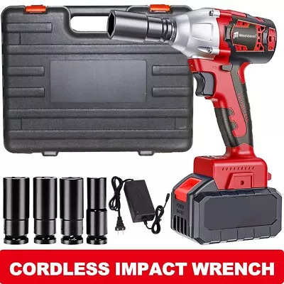 21V Cordless Impact Wrench 1/2  520Nm High Torque Brushless Driver With Battery • $49.99