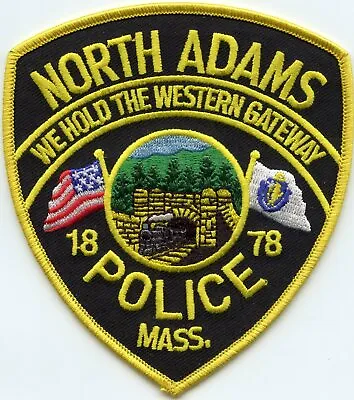 NORTH ADAMS MASSACHUSETTS MA State Flag TRAIN POLICE PATCH • $9.99