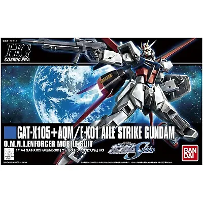 Bandai Gundam SEED HGCE Aile Strike Gundam GAT-X105+AQM E-X01 1:144 Scale Model • $22.99