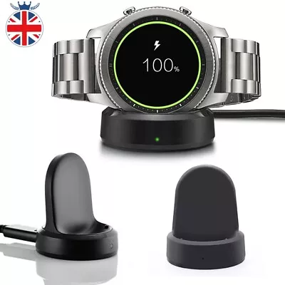For Samsung Galaxy Watch Gear S3 Wireless USB Charger Charging Dock • £10.79