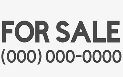FOR SALE With YOUR PHONE NUMBER Vinyl Decal Sticker Car Window Bumper CUSTOM • $2.40