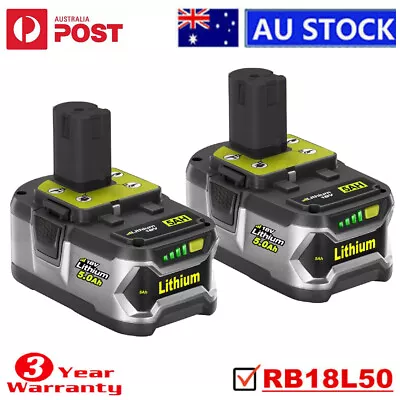 2pack For Ryobi 18V 5.0Ah Lithium-Ion Battery P108 ONE Plus P102 P104 P107 Drill • $69.93