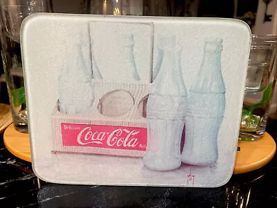 COCA-COLA 10 X8  Vintage Rectangular Glass Cutting Board • $10.99