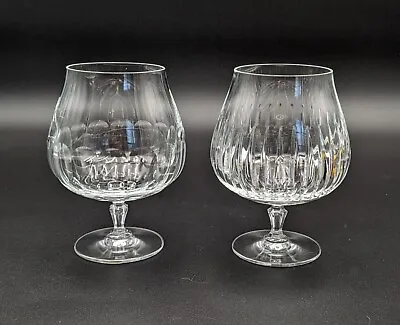 Set Of 2 Mikasa Crystal Brandy Snifters Cognac Drinking Glasses Large • $65