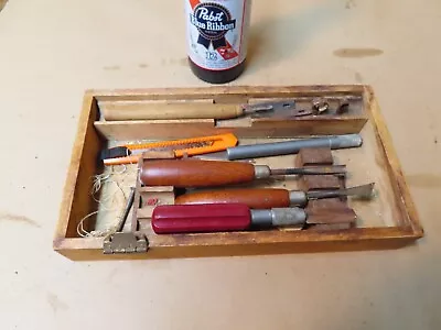 $14.50 • Buy Vtg X-acto Carving Knife Set,wood Box,USA~AVG/GD🤠🤠🤠X
