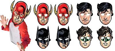 $7.95 • Buy Justice League Party Supplies PARTY MASK Pack Of 8 Paper Genuine 