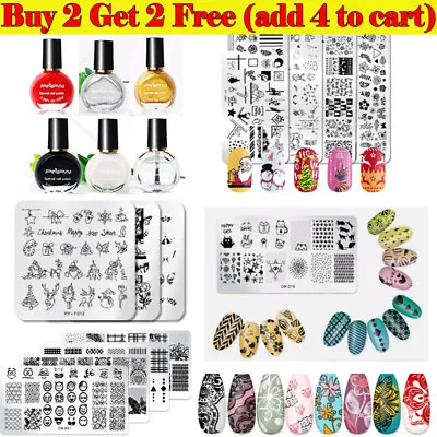 Nail Stamping Plates Stencil Template Stamping Gel Polish Manicure Nail Design • $5.59