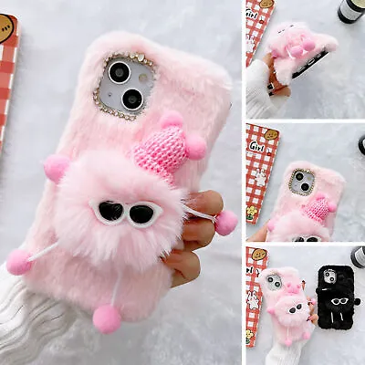 For IPhone 15 Pro Max/14/13Pro/12/11/XR/XS/8/7 SE2 Plush Fluffy Cute Phone Case • $16.98