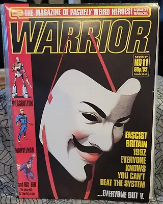 WARRIOR # 11 UK Magazine By Quality Comics Alan Moore Early V For Vendetta 1983 • $19.98