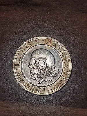 £9000 • Buy William Shakespeare 2 Pound Coin - Skull RARE