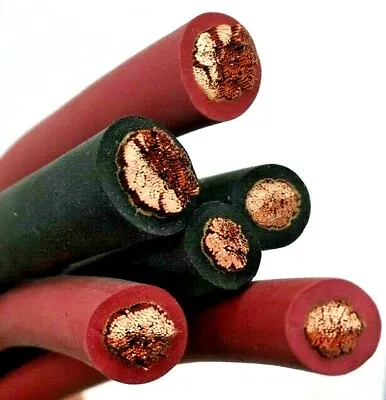 Rubber Flex Battery And Welding Cable Copper 6 4 2 Gauge Size By The Foot • $1.40