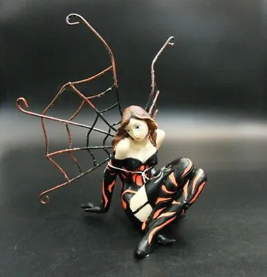 Mythical Spider Fairy With Wings Cold Cast Bronze Hand Painted • £14.99