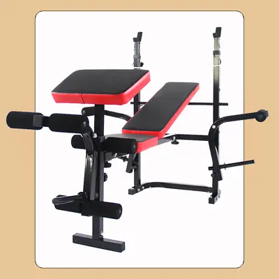 £73.99 • Buy Weight Bench Foldable Gym Exercise Training Adjustable Barbell Incline Bench