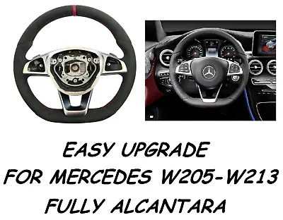 Mercedes-benz Amg Sport 2014+ Steering Wheel W205 W213 Fully Alcantara New • $550