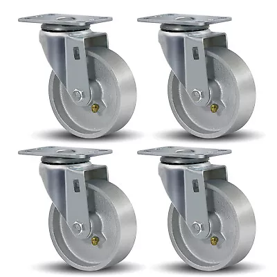4  Heavy Duty Casters Semi Steel Cast Iron Wheels -Capacity Up To   1600 LBS • $55.99