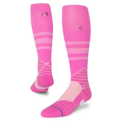 Stance MLB Mother's Day Breast Cancer Diamond Pro OTC Socks 2024 • $23.99