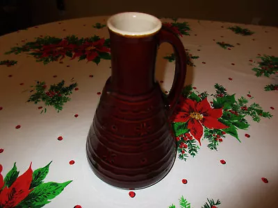 Very Rare Vtg MARCREST DAISY & DOT Brown Pottery Carafe Stoneware Pitcher Exc Co • $175