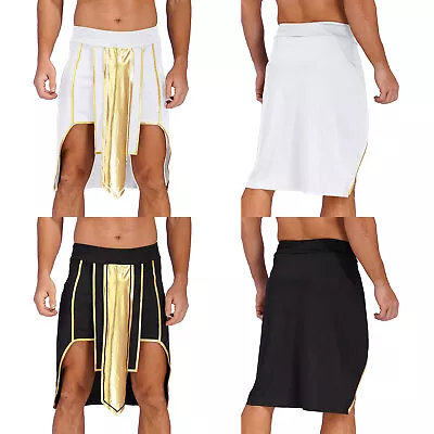 Men's Ancient Egypt Costume Skirt Halloween Carnival Cosplay Fancy Dress Up • £15.50