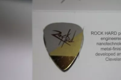 Rock Hard Coated Stainless Steel Guitar Pick Gold Straight Shadow - Single Pick • $19.99