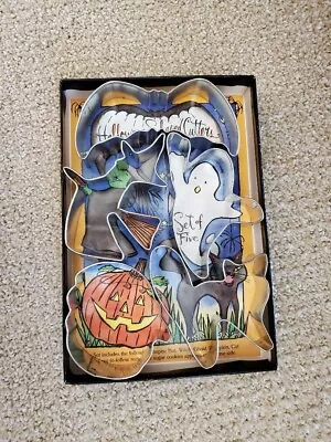 Vintage Williams Sonoma Halloween Cookie Cutter Set - 5 Metal Shapes - Unused !! • $9