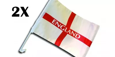 2 X England Car Flag St Saint George's World Cup Euro 2020 12  X 18'' • £4.19