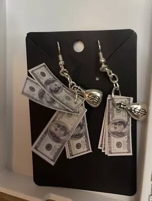 Money Bag Dangling Earrings • $3.99