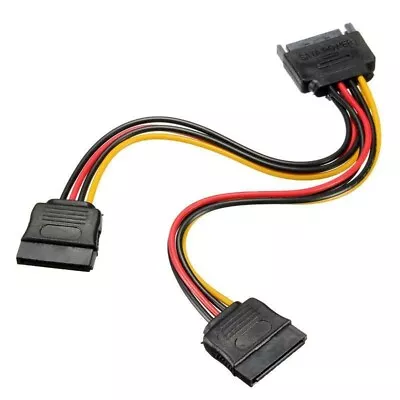 15 Pin Sata Male To 2 Sata Female Power Splitter Y Cable 20cm  • £2.86