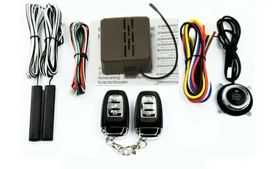 Car Ignition Switch Keyless Entry Engine Starter Push Button Kit Alarm System • £34.12