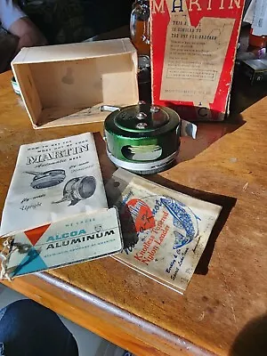 Martin Mohawk 48 Automatic Fly Reel Green Vintage Fishing W/ Box Instructions • $25