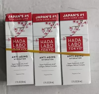 3 X Hada Labo Tokyo Anti-Aging Hydrator  Super Hyaluronic Acid Collagen Retinol • $24.99