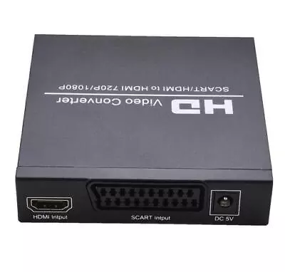 SCART To HDMI+HDMI RGB HD Video Converter Audio Scart To Hdmi+Digital 1080P • £28.07