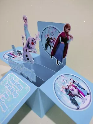 Elsa Frozen Personalised Birthday Card 3D Pop Up Girls Daughter Niece Sister • £4.46