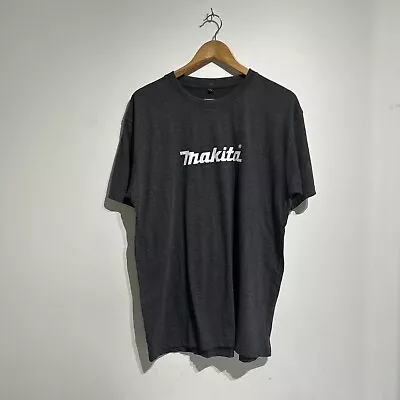 Makita Tools Grey Casual Crew Neck Cotton/Polyester Tee T Shirt Men's Large • $19.85