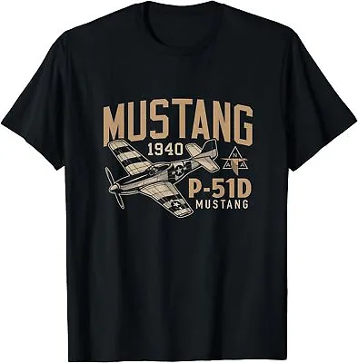 NEW LIMITED P-51 D Mustang Vintage WW2 North Americans Warbird Fighter Tee S-3XL • $17.99