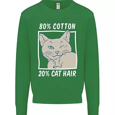 Part Cotton Part Cat Hair Funny Mens Sweatshirt Jumper • $26.13