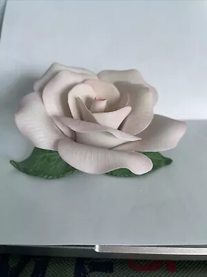 Pristine Ceramic Pink Rose 4 1/2 Inches Wide • $25