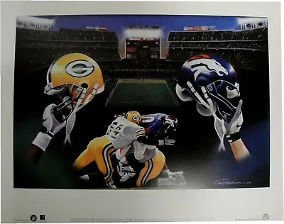 $13.99 • Buy Greenbay Packers Denver Broncos 19x24 Unsigned Lithograph Poster Print New