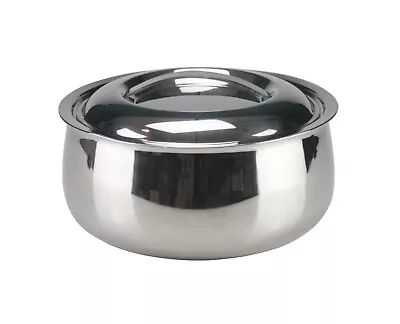 £21.99 • Buy Stainless Steel Hot Pot Insulated Food Warmer Storage Casserole Dish Roti Rice