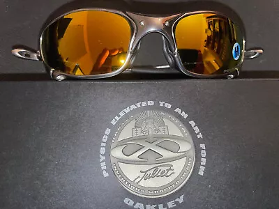 Oakley X METAL JULIET Polished Finish Glasses - Fire Polarized Lenses - NIB • $5000