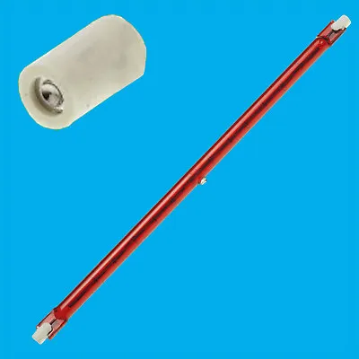 2x 1300W 254mm R7S Halogen Quartz Ruby Red Infra-Red Heater Bar Tube Heat Lamp • £29.99