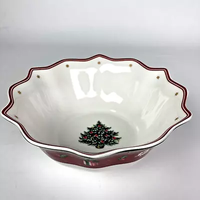 Villeroy Boch Toys Delight Salad Rice Bowl Red Christmas Tree 7 Inch Cereal • $25.99