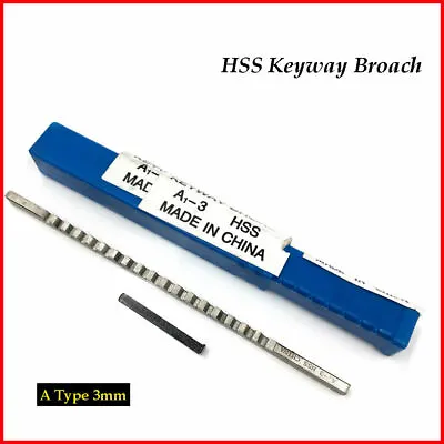 £19.84 • Buy 3mm A Push-Type Keyway Broach Cutter HSS Metric Size CNC Machine Cutting Tool