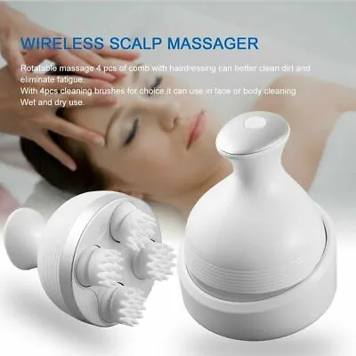 Electric Head Brain Massage Waterproof Wireless Scalp Massager Hair Growth AU • $37.29