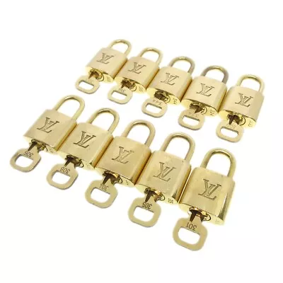 Louis Vuitton Padlock & Key Bag Accessories Charm 10 Piece Set Gold 51950 • $218