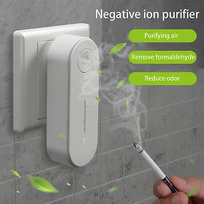 220V UK Plug In Mini Air Purifier Freshener Ioniser Home Cleaner Dust Remover • £9.62