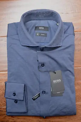 Hugo Boss Men's Jason Travel Slim Fit Performance Stretch Dress Shirt 41 16 • $64.79