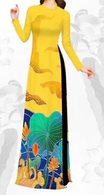 Ao Dai 3 D Vietnamese Dress Without Pant - Size : Medium • $15.99