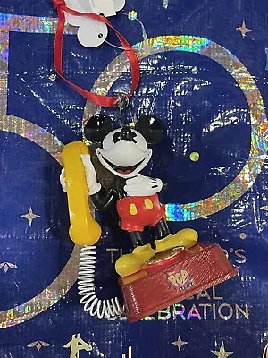 Disney World Pop Century Resort Mickey Mouse Rotary Telephone Ornament • $38.90